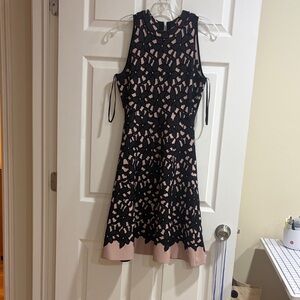 MILLY dress size Small MESH JACQUARD FLOW KNIT SWEATER DRESS